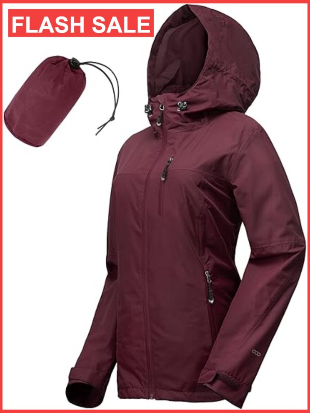 Lightweight Waterproof Rain Jacket with Hood for Cycling